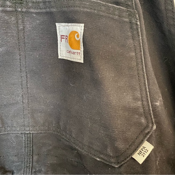 Carhartt FR Flame-Resistant Insulated Bib Overalls Black - Picture 4 of 13